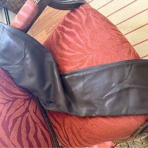 Banana Republic Brown Leather Boot Cut Jeans